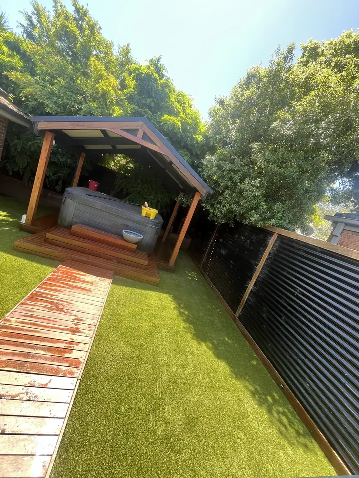 Aspendale: Turf around a timber gazebo, photo 2 of 5
