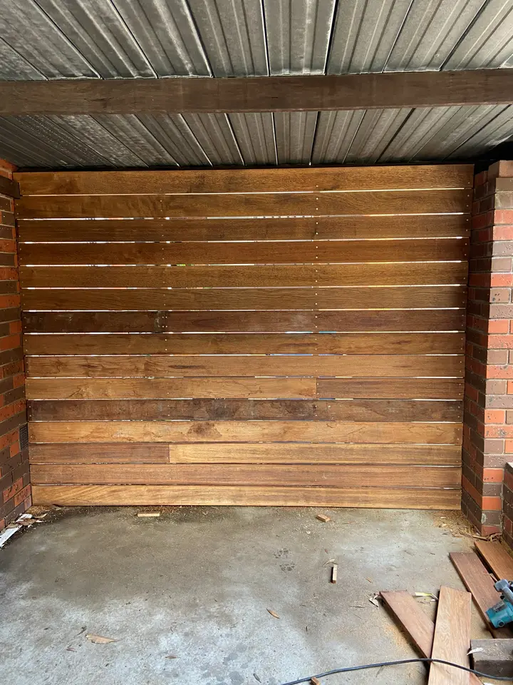 Highett: Merbau slat screen, photo 2 of 2